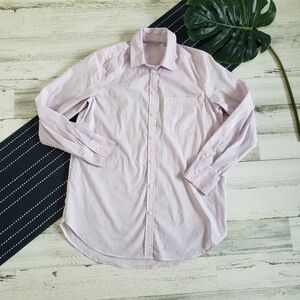 Athleta| Long And Lean Button Front Shirt Pink Size Small